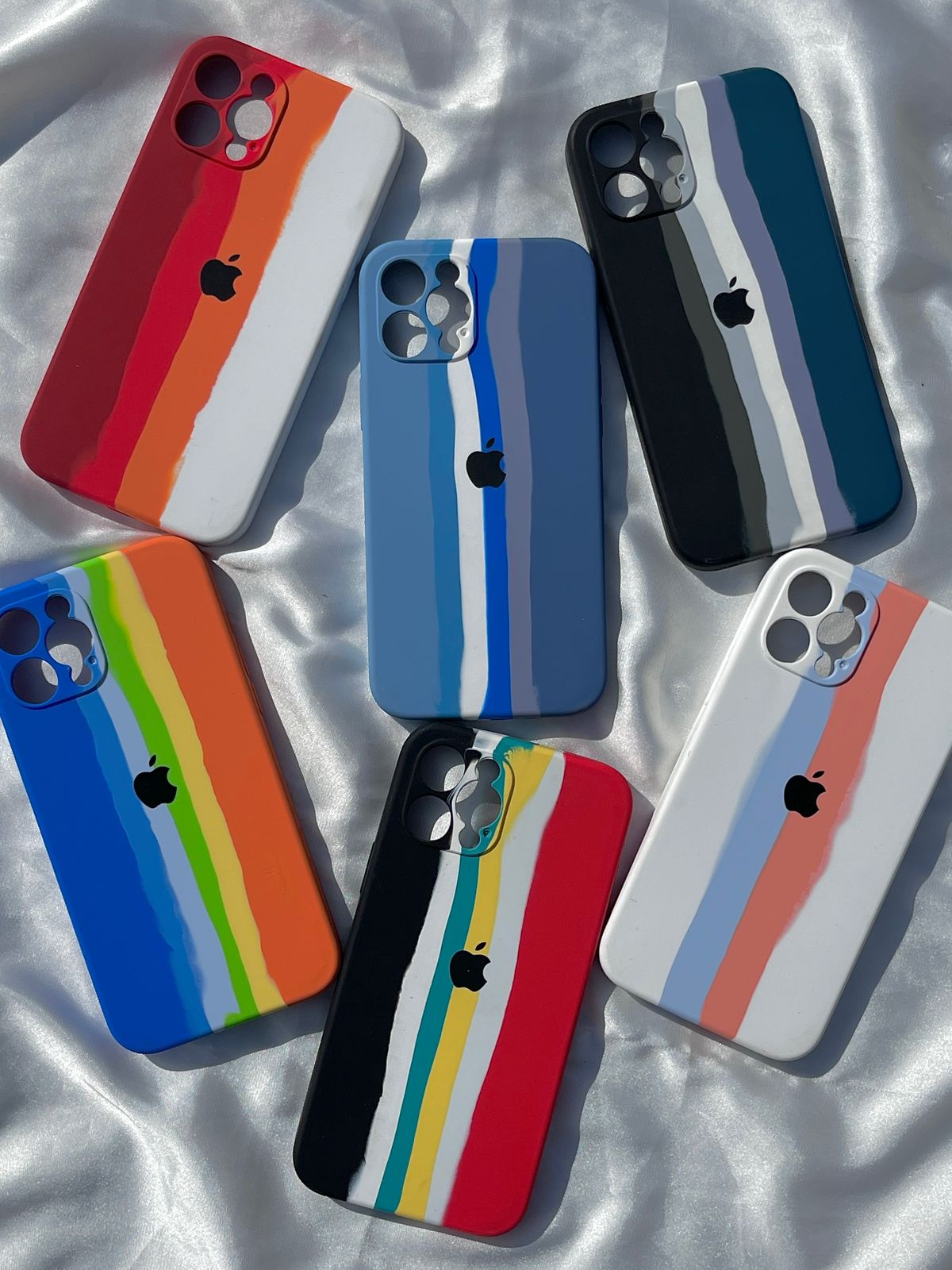 iPhone "12 Pro Max" Silicone Case "Rainbow"
