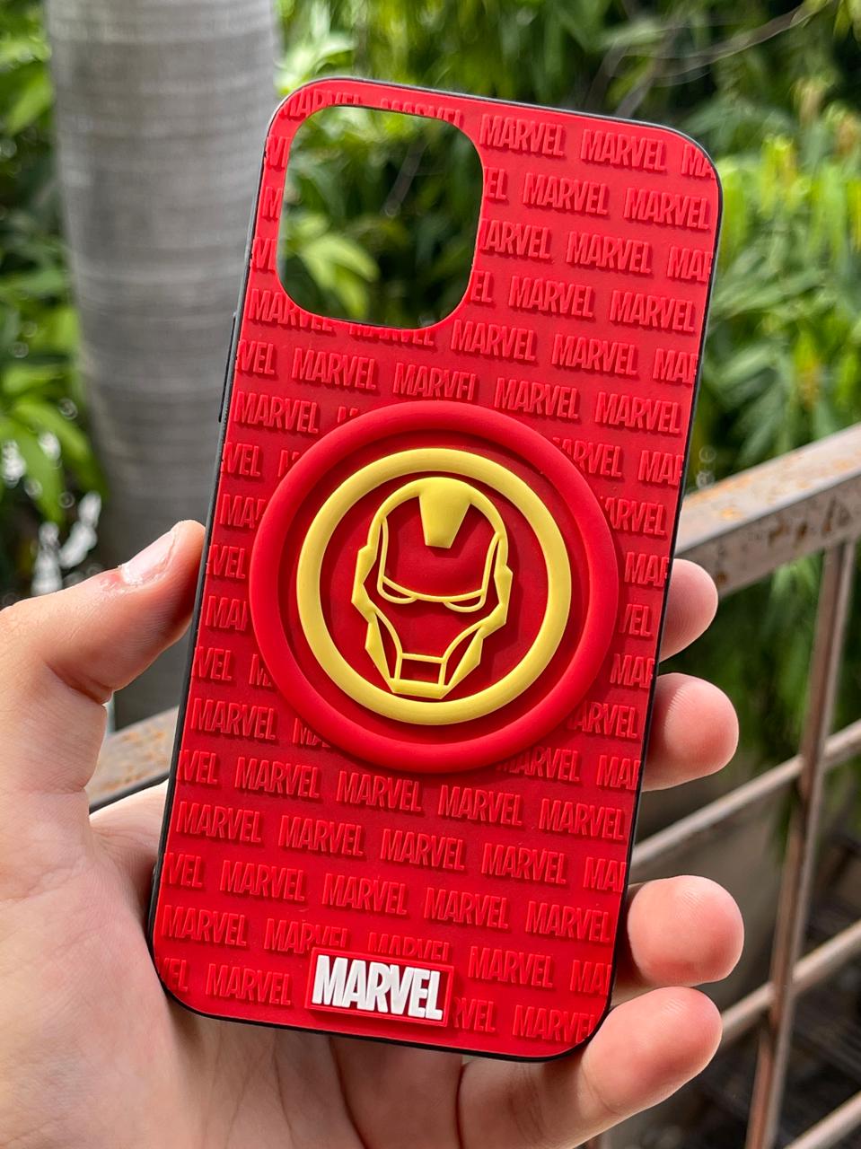 iPhone "12/12 Pro" Embossed "Iron-Man" Case