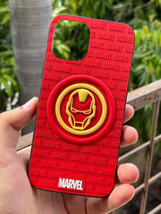 iPhone "12/12 Pro" Embossed "Iron-Man" Case
