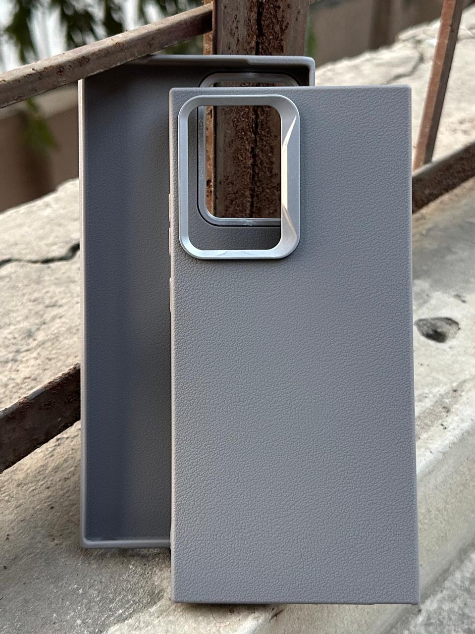 Samasung Galaxy "Note 20 Ultra" Leather Textured Case - Gray