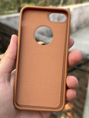 iPhone "SE 2020" Spigen Premium Woven Stitched Case - Brown