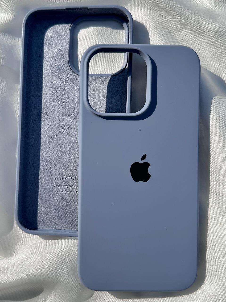 iPhone "15 Pro Max" Silicone Case "Steel Blue"