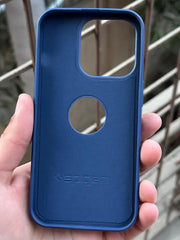 iPhone "14 Pro" Spigen Premium Woven Stitched Case - Blue