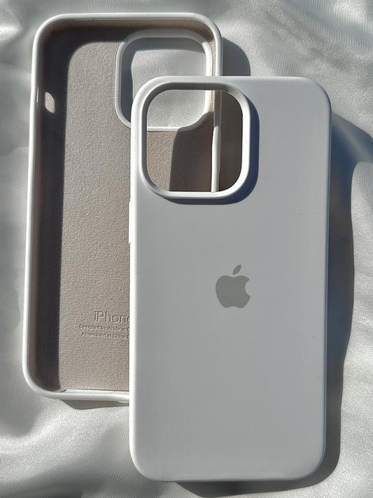 iPhone "15 Pro Max" Silicone Case "Pearl White"
