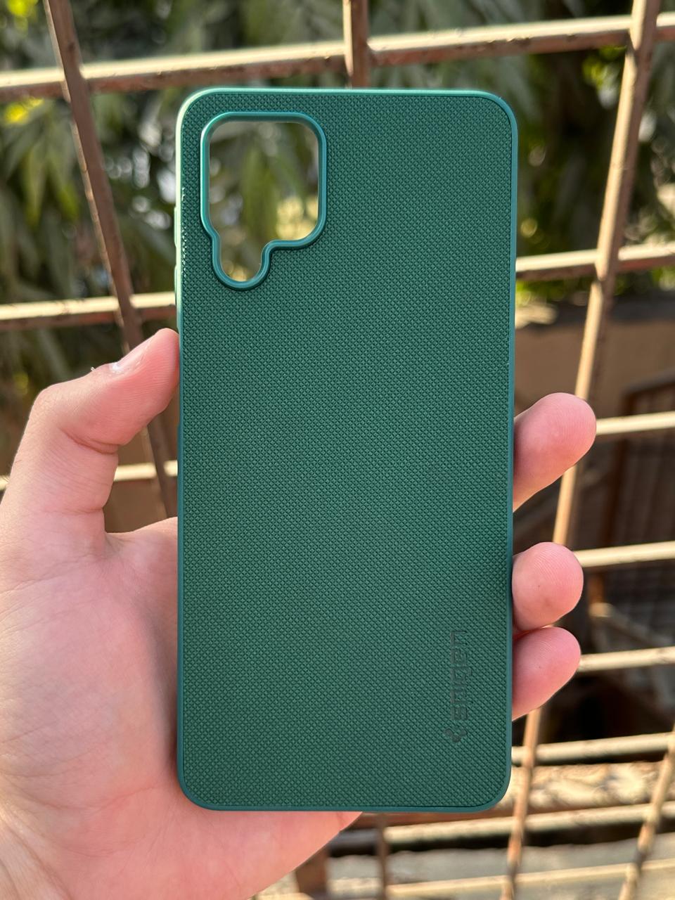 Samsung Galaxy "A12" Spigen Rugged Texture Case - Green