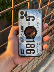 iPhone "11 Pro Max" Silicone "Retro" Edition Case - Light Gray