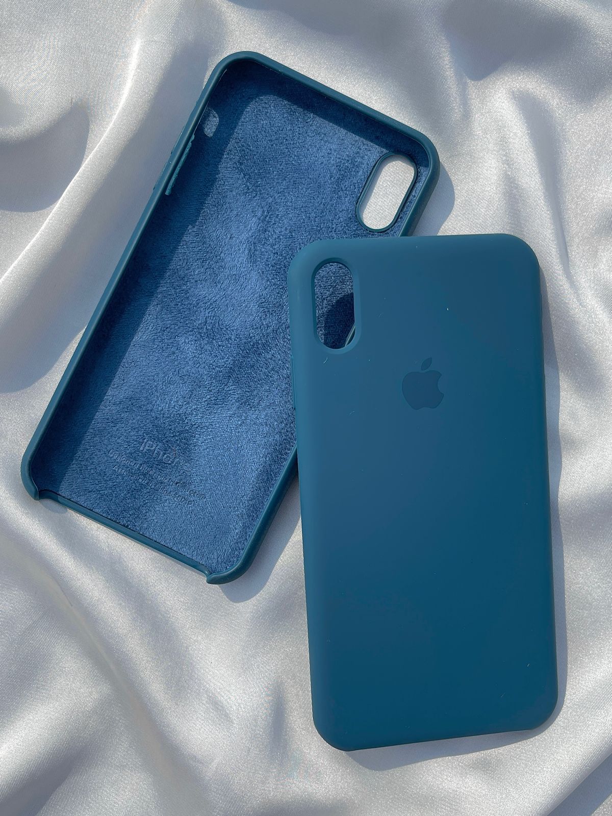 iPhone "XS Max" Silicone Case "Teal Blue"