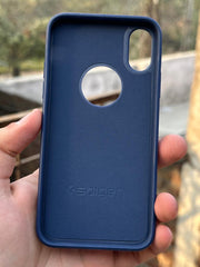 iPhone "X/XS" Spigen Premium Woven Stitched Case - Blue