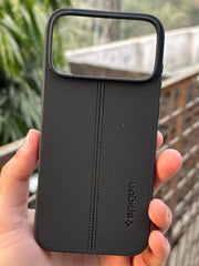 iPhone "17 Pro Max" Spigen Premium Woven Stitched Case - Black