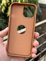 iPhone "15" Spigen Premium Woven Stitched Case - Brown