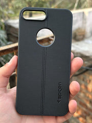 iPhone "7/8 Plus" Spigen Premium Woven Stitched Case - Black