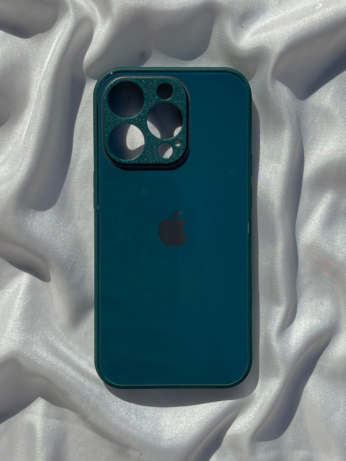 iPhone "14 Pro" Tempered Glass "Chrome" Case