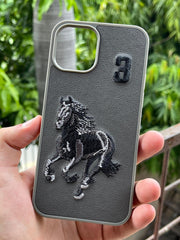 iPhone "12/12 Pro" Polo Embroidered Case - Dark Gray