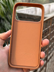 iPhone "17 Pro Max" Spigen Premium Woven Stitched Case - Brown