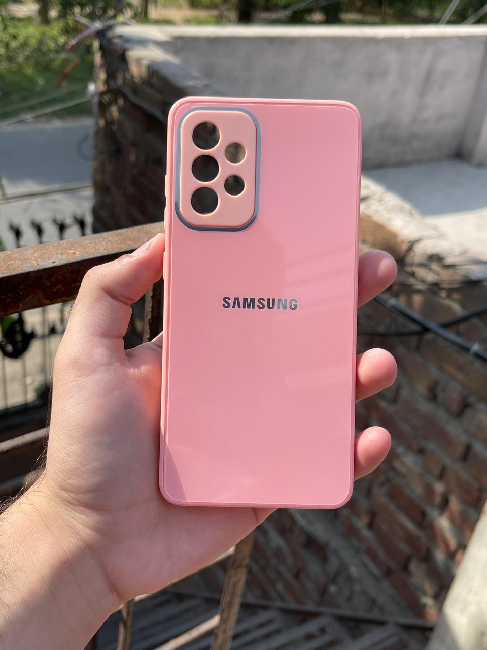 Samsung Galaxy "A52/A52s" Tempered Glass "Chrome" Case - Pink