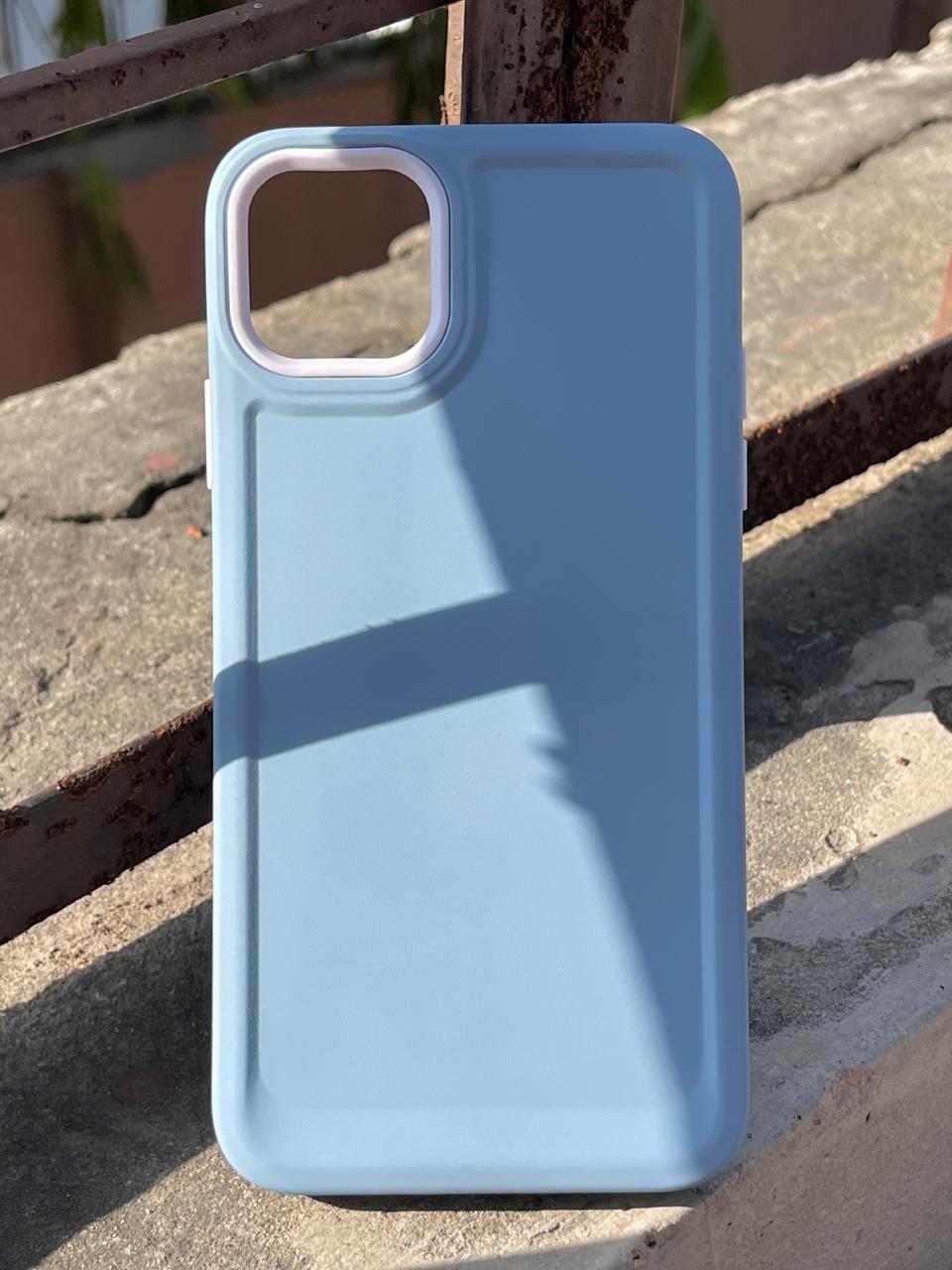 iPhone "11 Pro Max" Silicone "Camera Ring Retractable" Case - Sierra Blue