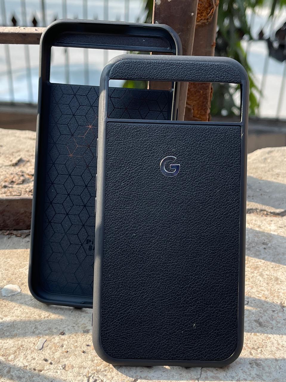 Google Pixel "8" Premium Leather Texture Case - Black