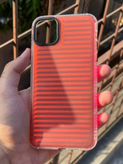 iPhone "11 Pro Max" Rainbow Translucent Case - Red