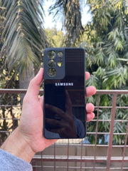 Samsung Galaxy "S21 Ultra" Tempered Glass "Chrome" Case