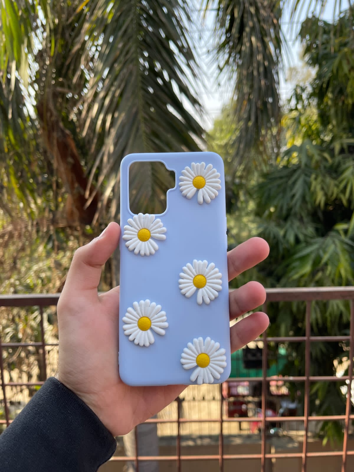 Oppo F19 Pro Silicone Case Flower Back Edition