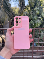 Samsung Galaxy "S21 Ultra" Tempered Glass "Chrome" Case